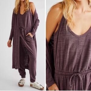 Free People Beach Bicoastal Sleeveless Jumpsuit Medium Brown